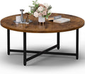 Coffee Table, 31.5" Large Round Coffee Table by FAMIDGE