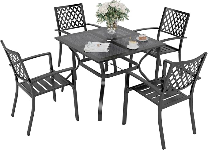 PHI VILLA 5 Pieces Outdoor Dining Set by PHIVILLAThepioneerofcomfortablehouseholdsupplies
