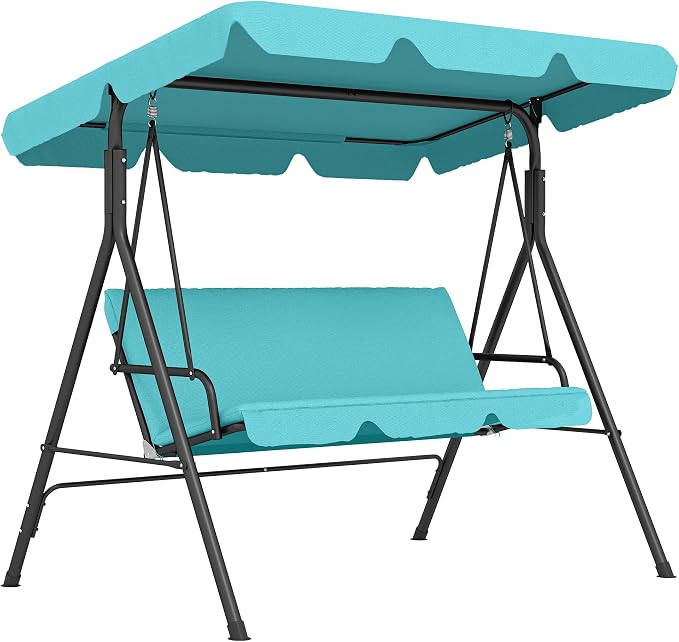 Outsunny 3-Seat Outdoor Patio Swing Chair by Outsunny