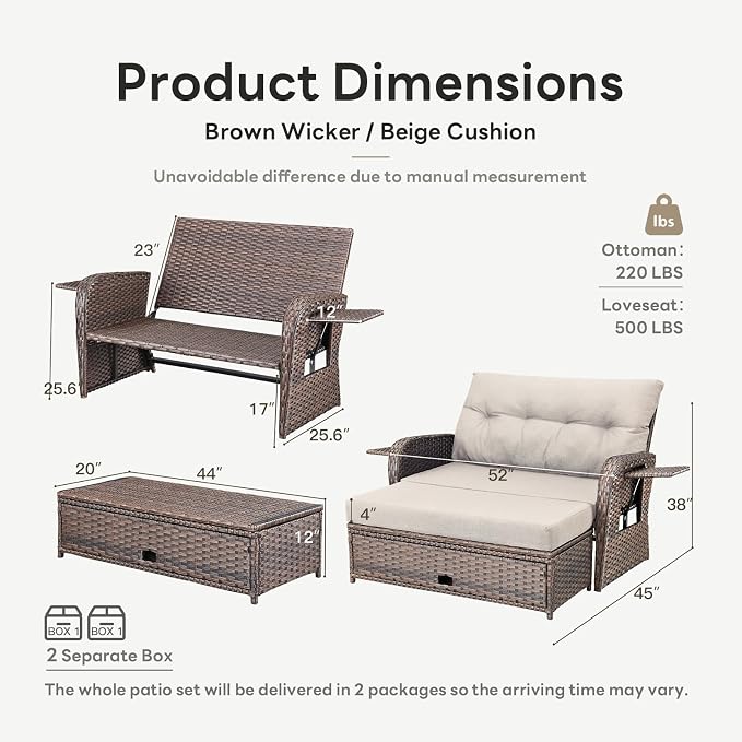 Belord Oversize Outdoor Daybed Set - Image 2
