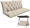 Porch Swing Cushion with Backrest, Waterproof Bench Cushion by Pakunoda