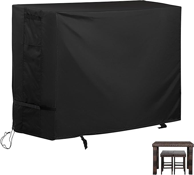 Patio High Top Dining Set Cover, Outdoor Table and Chairs Cover by Unknown