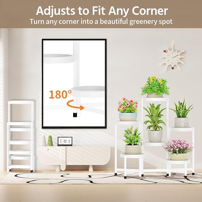 LASZOLA 6 Tiered Folding Plant Stand Indoor - Image 4