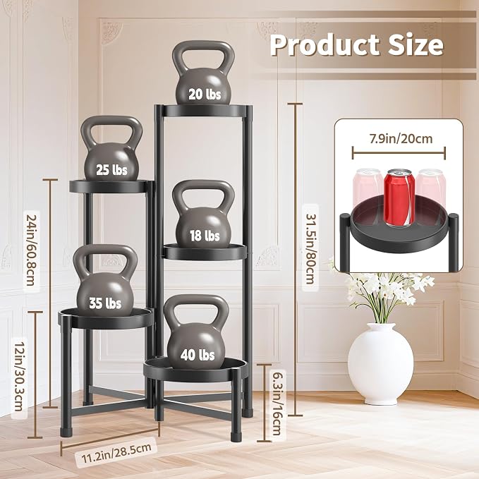 LASZOLA 5 Tiered Folding Tall Plant Stand Indoor - Image 7