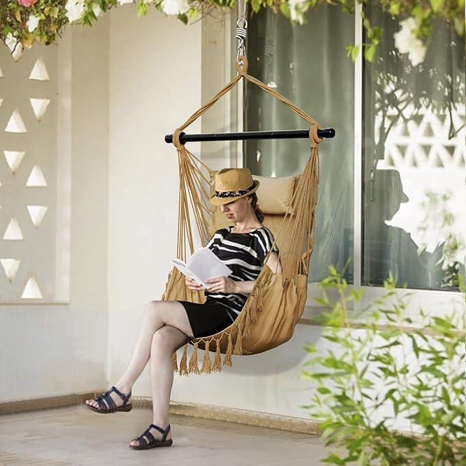 Giantex Hanging Chair Hammock Swing Chair - - Image 9