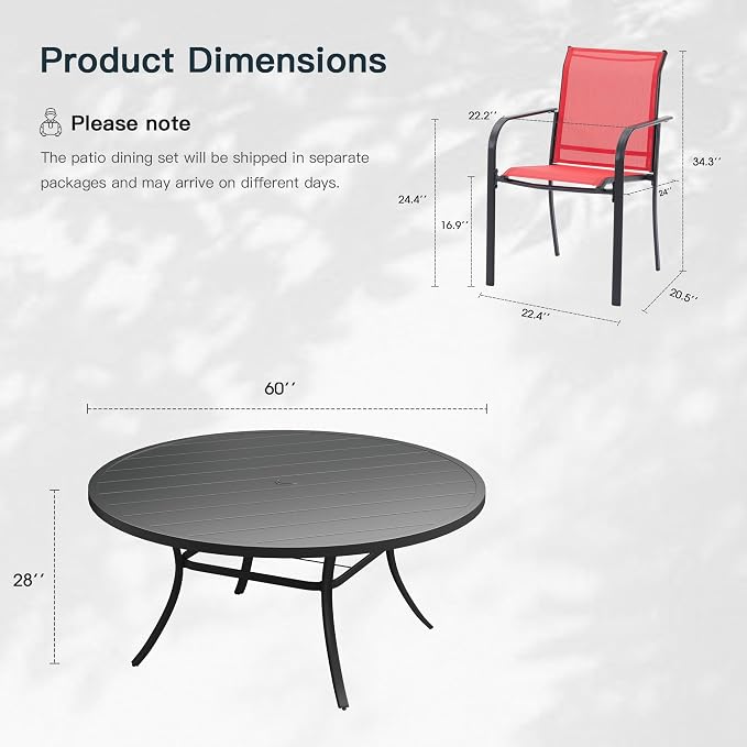 VICLLAX 11 Pieces Patio Outdoor Dining Set - Image 2