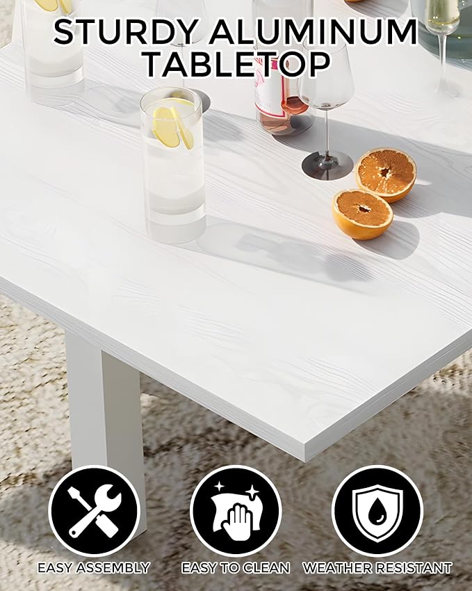 GAOMON Extentable Outdoor Dining Table Set - Image 7