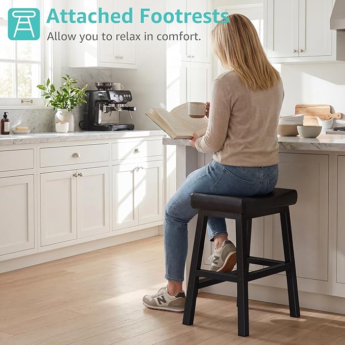 24 Inch Bar Stools for Kitchen Island, Kitchen Chairs Counter Height Stools - Image 4