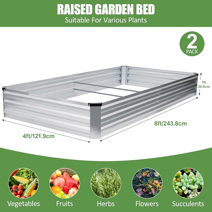 Galvanized Raised Garden Bed Outdoor | Metal Raised Garden Bed - Image 3