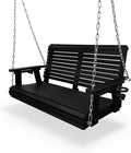 HDPE Porch Swing with 18/8 Stainless Steel Bolts, Ergonomic Design, Ultra by FortuneCandy