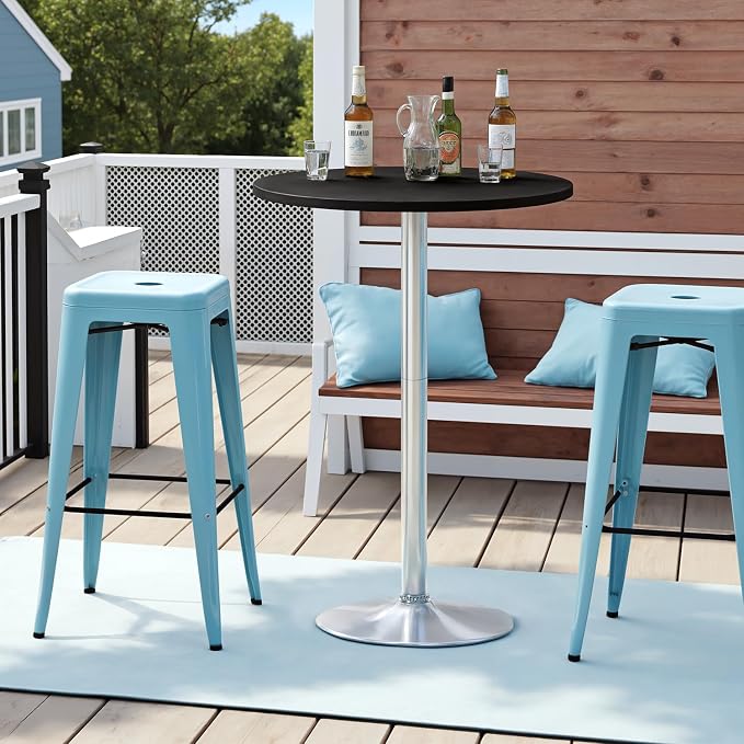 Furmax Bistro Pub Table Round Bar Height Cocktail Table - Image 7
