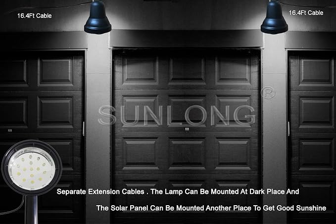 SUNLONG Solar Powered Spot Lights Outdoor Waterproof 2 in 1 Bright Solar - Image 3