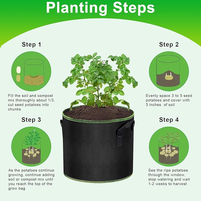 5 Gallon Grow Bags 12 Pack - Image 4