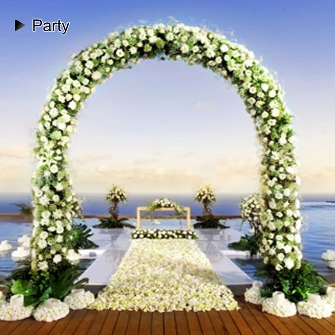 Metal Garden Arch, 7.8 Feet High x 5.5 Feet Wide Sturdy Metal Arbor - Image 4