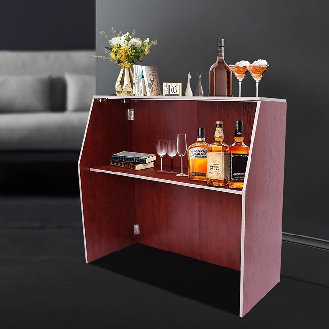 43''*48''*20'' Portable Event Bar, Folding Party Counter Mobile Drink Table - Image 9