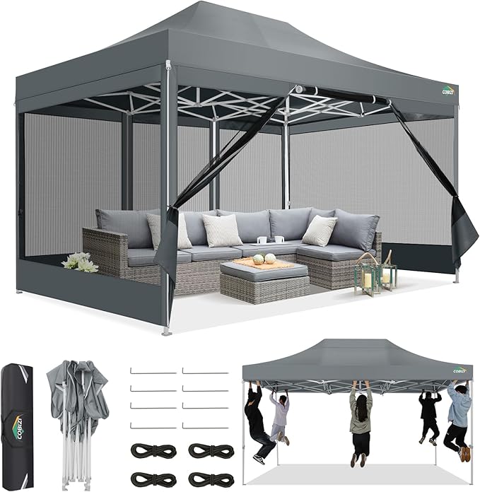 COBIZI 10x15 Heavy Duty Pop-Up Canopy Tent by COBIZI