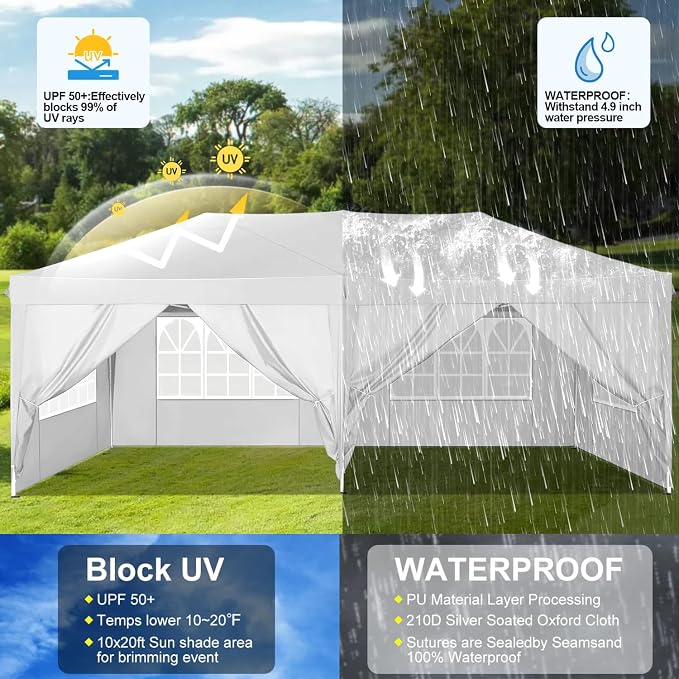 COBIZI Canopy 10x20 Pop Up Canopy Tent - Image 4