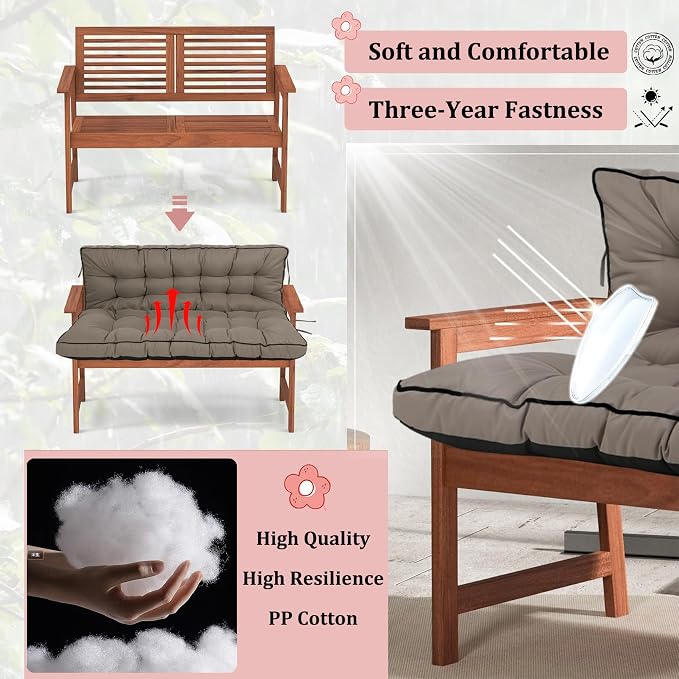 2-3 Seat Swing Replacement Cushion, Outdoor Bench Cushions - Image 3
