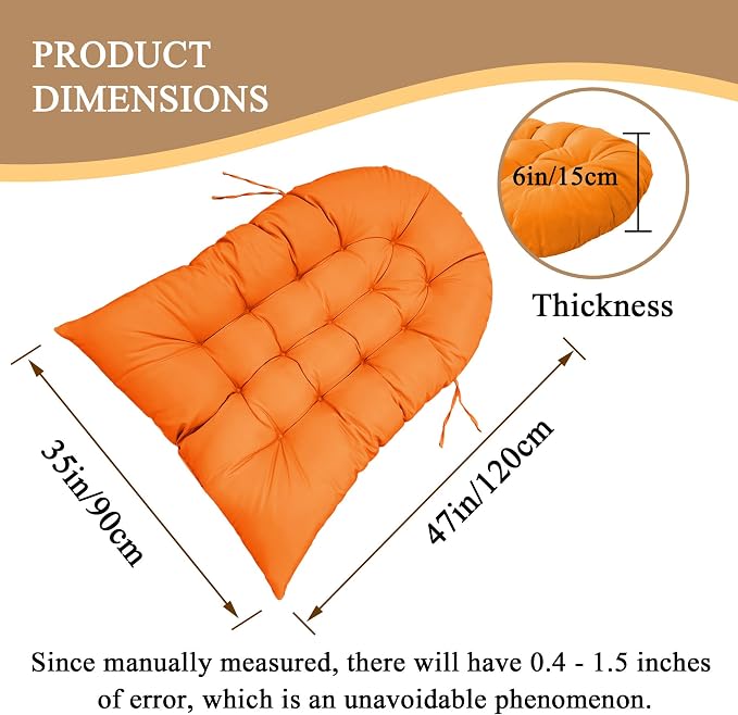 Thicken Egg Chair Cushion Replacement, Outdoor Hammock Swing Cushions - Image 2