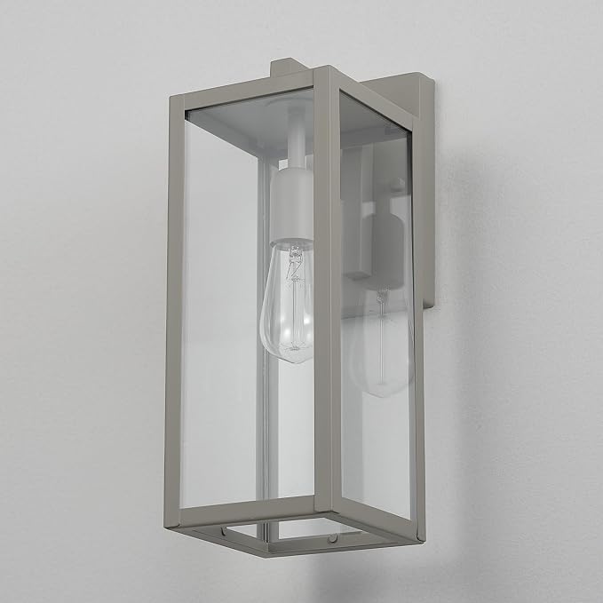 GLOBE Electric 44838 Bowery 1-Light Outdoor Indoor Wall Sconce, Matte Gray - Image 5