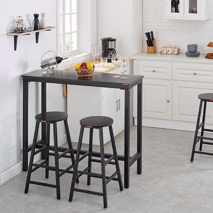 Mr IRONSTONE Bar Table, for Narrow Space, Living Room, Sturdy Metal Frame - Image 5