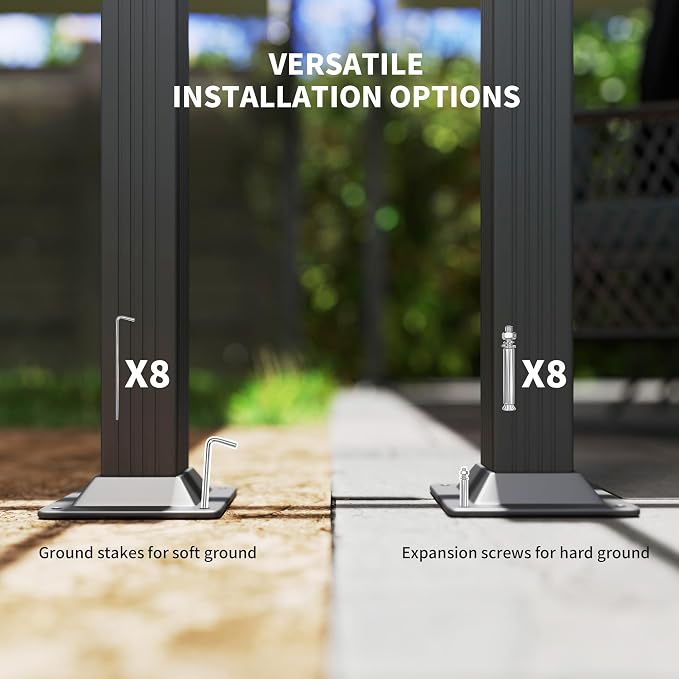 Outsunny 13' x 13' Retractable Pergola Canopy - Image 6
