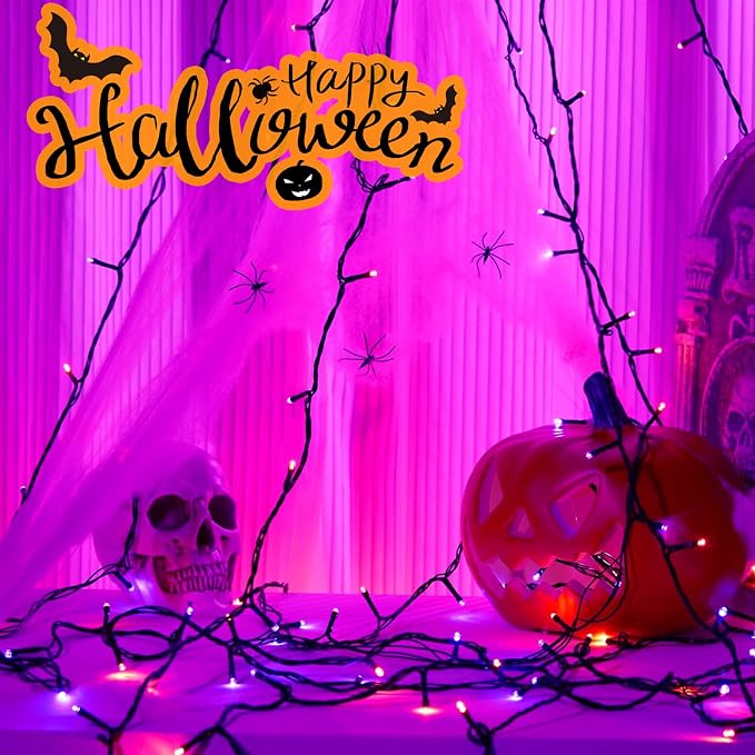 4-Pack Solar String Lights, 156Ft Extra-Long 400 LED Waterproof Solar Halloween - Image 4