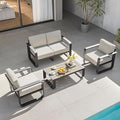 CHITA Outdoor Furniture Set 4 Piece, 4-Seats Patio Conversation Set by CHITALIVING