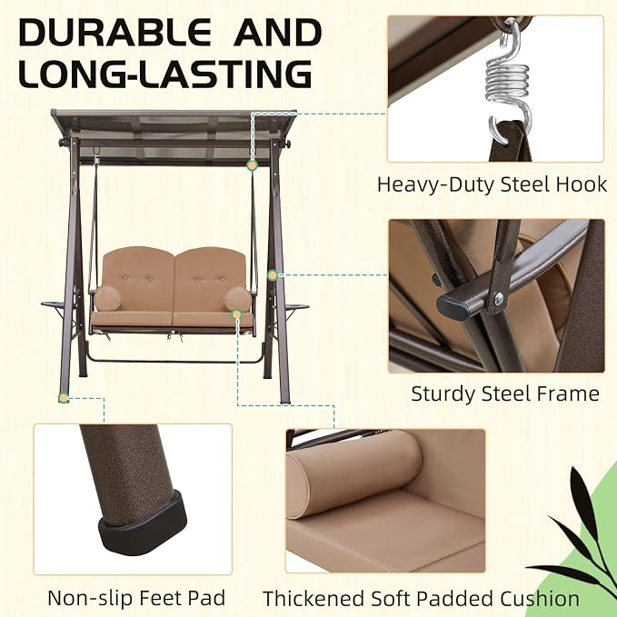 YOLENY Outdoor Patio Swing - Image 6