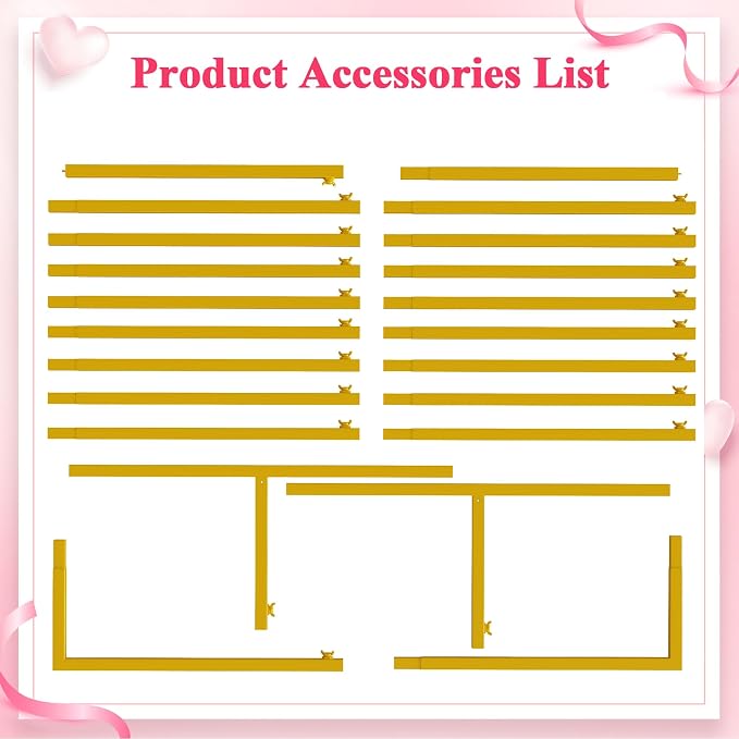 Wokceer Wedding Arch Backdrop Stand Square 7.2 x 6 FT Wedding Arches - Image 5
