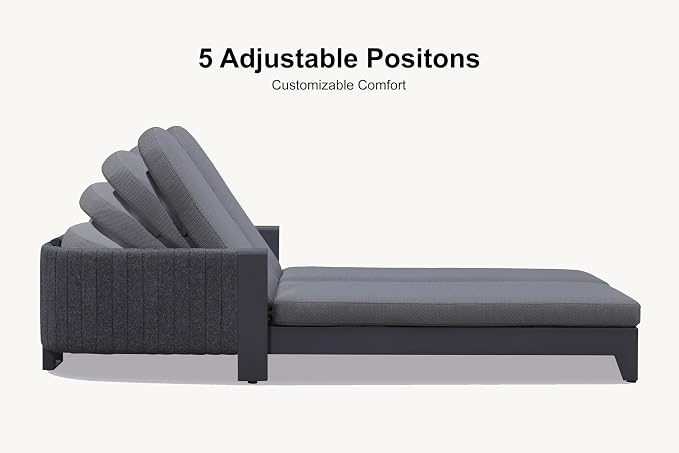 PURPLE LEAF Outdoor 2-Person Chaise Lounge - Image 8
