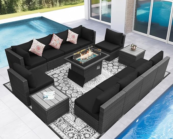 NICESOUL 13 Piece Outdoor Sectional Furniture by NICESOUL