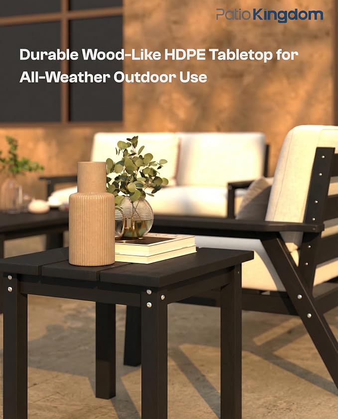 HDPE 5 Piece Patio Furniture Set, Outdoor Sectional Furniture - Image 4