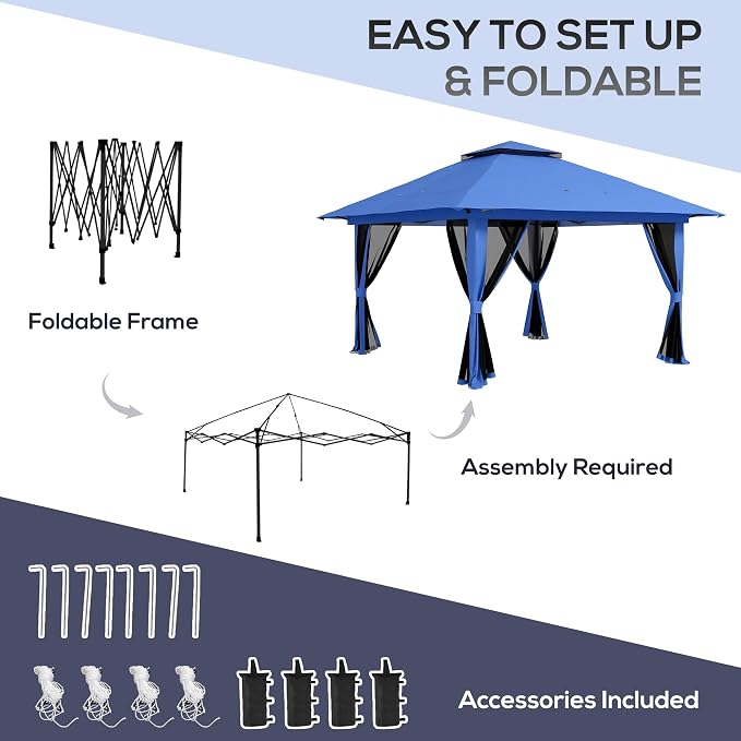 Outsunny 13' x 13' Pop Up Gazebo - Image 4