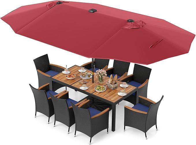 Tangkula 11 Pieces Patio Dining Set by TANGKULA