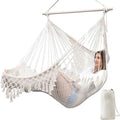 Chihee Hammock Chair Super Large Soft-Spun Cotton Rope Weaving Hanging Chair by Chihee