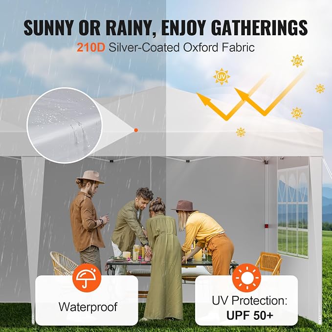 VEVOR Pop Up Canopy, 10 x 20 FT Instant Canopy Portable Gazebo - Image 3
