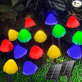 OZS 2PK 32LED 55FT Mushroom Solar Garden Lights Outdoor, Solar String Lights by OZS