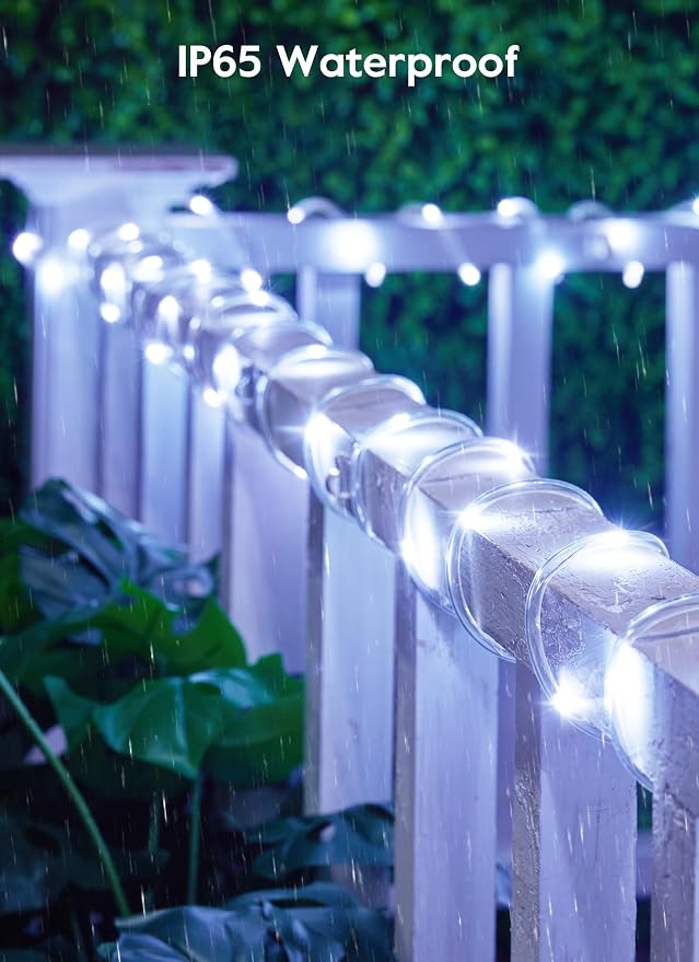 Brightown Solar Rope Lights, IP65 Waterproof 39FT 100LED Outdoor Solar String - Image 2