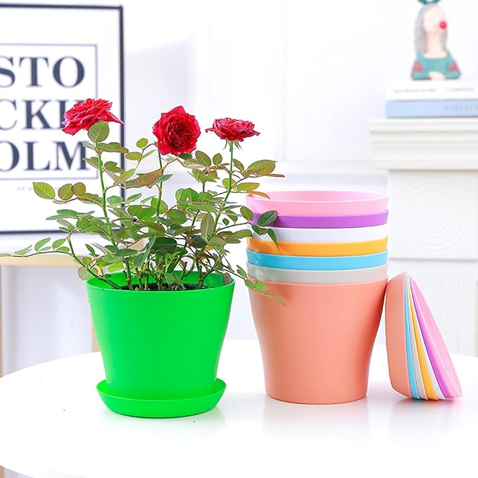Tergy 50 Pack 4 Inch Plant Pots Bulk Small Plastic Planters Pots - Image 6