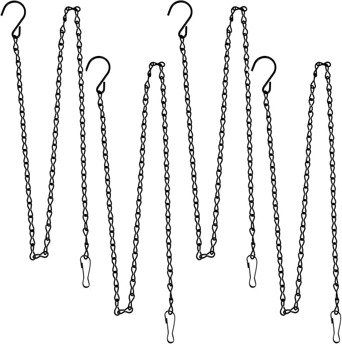 YINGFENG 4 Pack 35 Inches Hanging Chains Black, Garden Plant Hangers, by YINGFENG