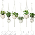 6 Pack Macrame Plant Hanger Indoor Hanging Planters by AOMGD