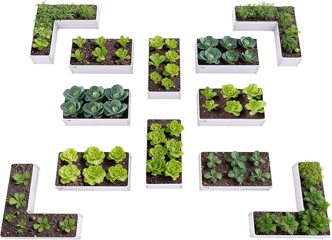 A ANLEOLIFE Set of 12, 18 Inch Tall Raised Garden Beds Kit, Rectangular & by AAnleolife