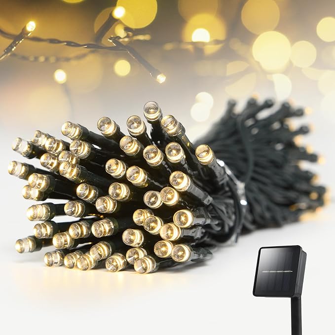 Solar String Lights Outdoor Waterproof: 50ft 100LED Solar String Lights Outdoor by Dailyart
