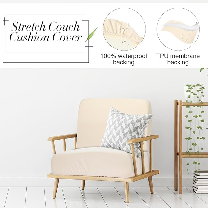 Newwiee 8Pcs Patio Cushion Covers Stretch Outdoor Cushion Cover Replacement - Image 4