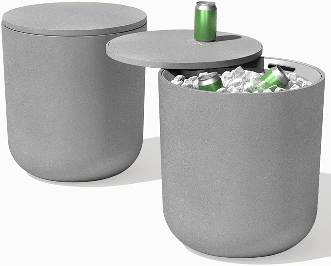 Veradek Kona Cooler Side Table – 2-in-1 Outdoor Patio Side Table w/Cooler | by VeradekOutdoor