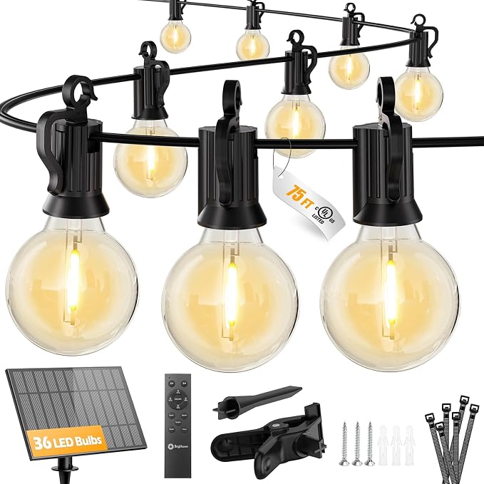 Brightown 75FT Solar String Lights Outdoor by Brightown