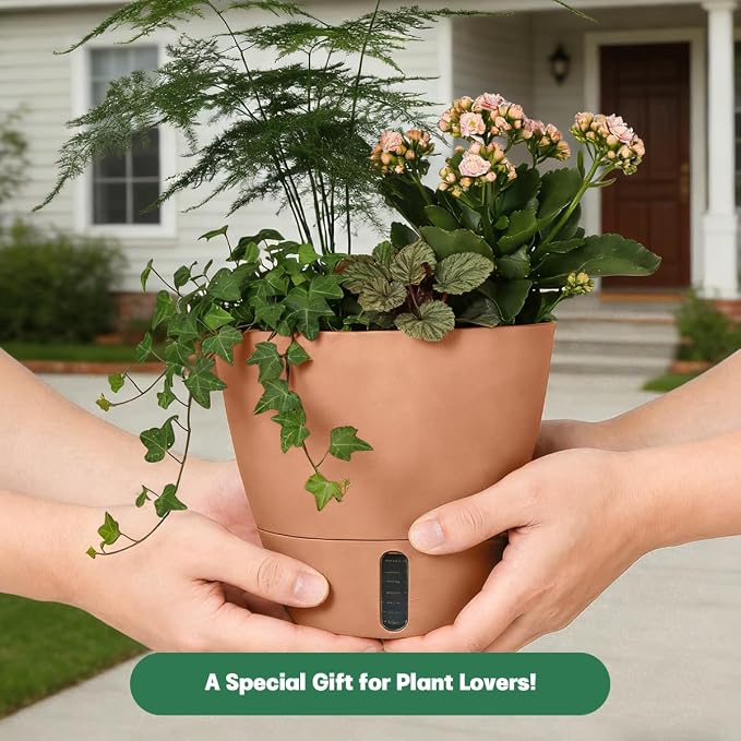 Self-Watering Hanging Planters for Indoor Plants Set 2-Piece Includes Plant - Image 6