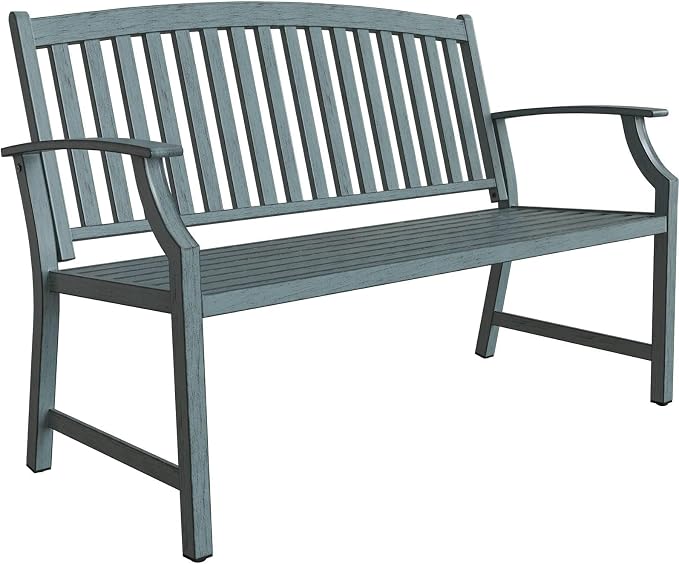 Grand patio 52" Farmhouse Outdoor Bench, Garden Benches - Image 9