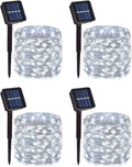 4 Pack Solar Powered Copper Wire String Lights Outdoor, Total 400LED Waterproof by DAYLIGHTIR